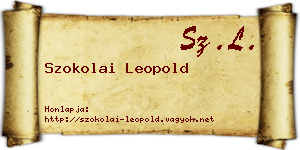 Szokolai Leopold névjegykártya